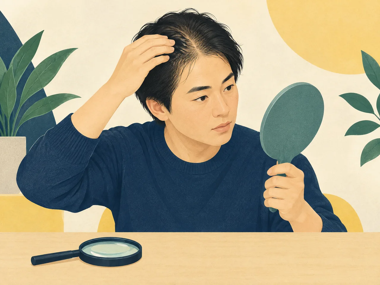 頭髮與頭皮觀察示意