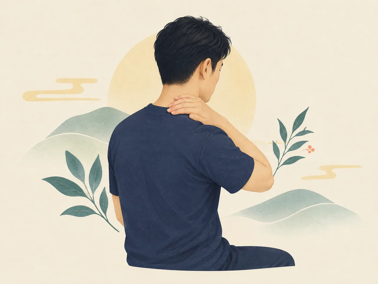 頸肩不適位置示意