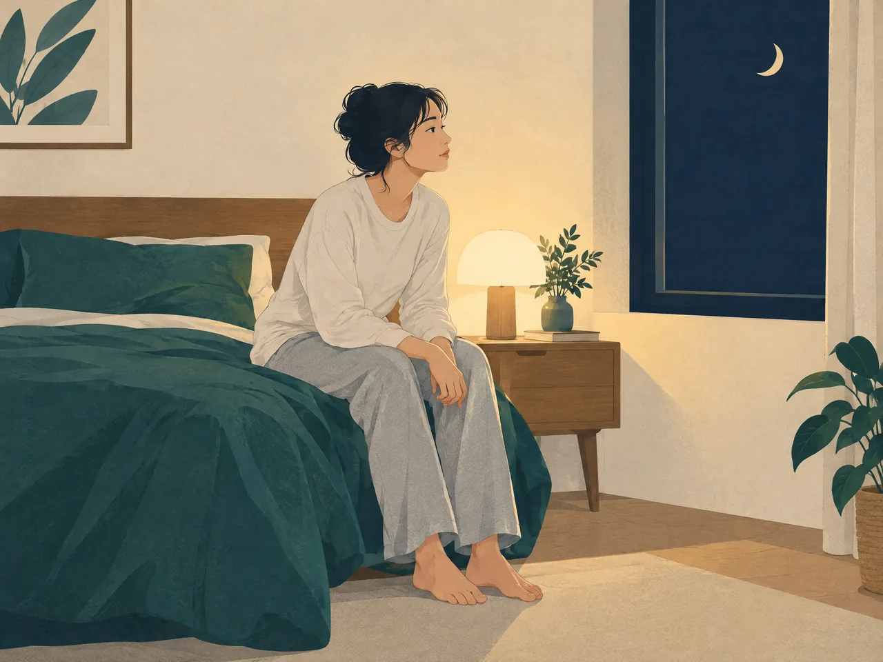 睡眠困擾情境示意